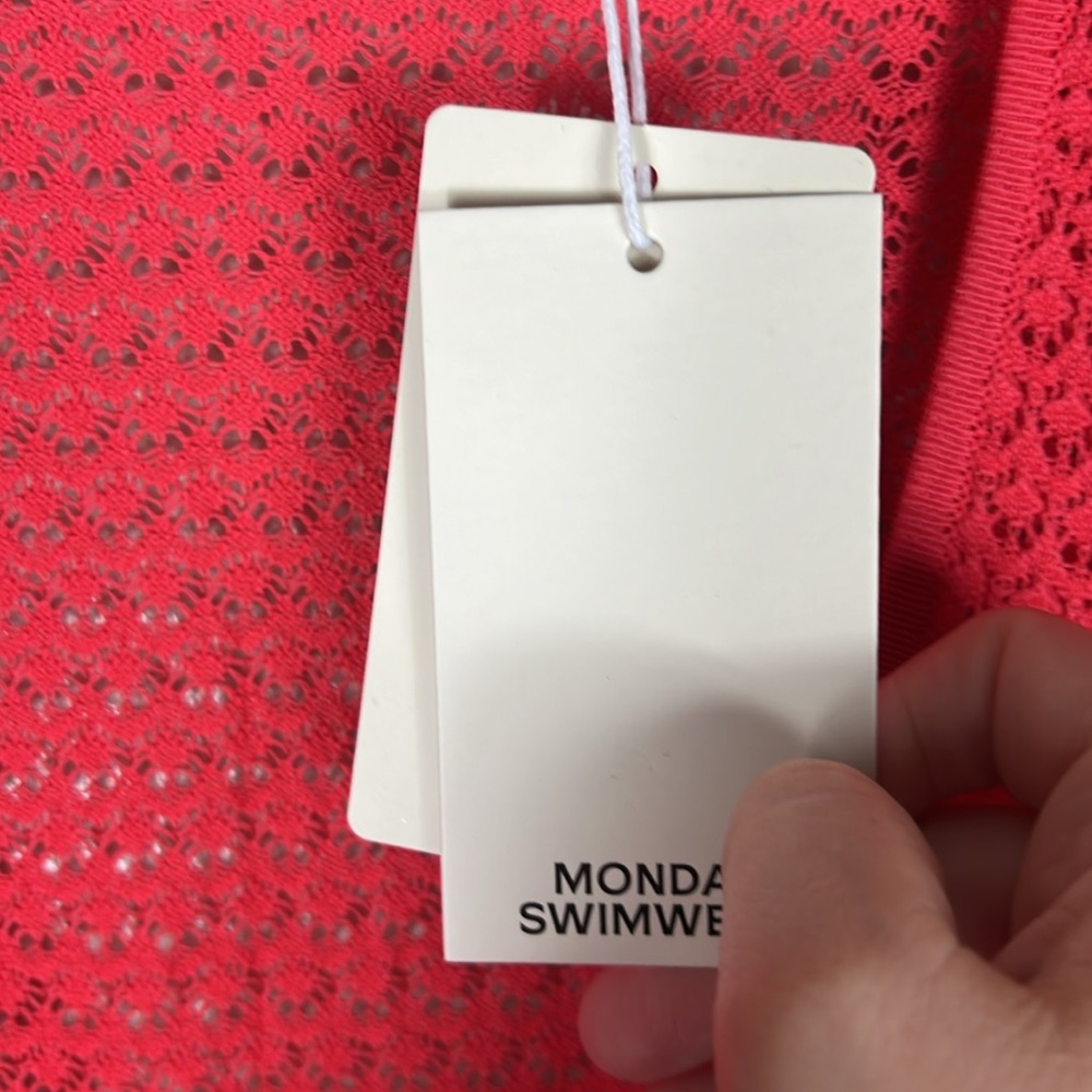 Monday Swimwear Montego Mini Dress in Strawberry Lace Crochet - Picture 8 of 10